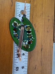Vtg. 1950’s Matisse Renoir Artist’s Palette Enamel Copper Brooch Pin 4.25″