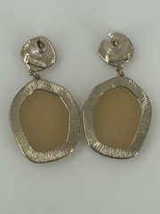 Sugarfix Baublebar Dakota Druzy Vintage Freeform Drop Dangle Earrings Gold Tone