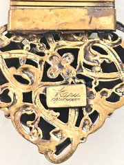KARU Fifth Avenue Cameo Drop Brooch Circa 1940s–1950s Victorian Revival Elegance