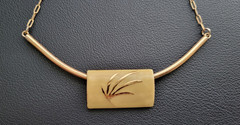 Vintage Signed Eisenberg Slide Choker Necklace Botanical Motif