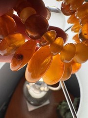 Vintage Genuine, Baltic Amber Necklace 46 G Honey Butterscotch Cognac Beads 17“