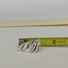 Napier Silver Tone Clip On Screw Back Earrings Swirl Half Hoop Polished Vintage