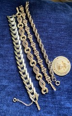 Lot Of 4 Bracelets Avon,Kramer,Coro & Trifari Vintage Gold Tone