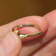 Gorgeous 14K HGE Gold Plated Tigers Eye Cabochon Boho Dainty Ring ~ Size 8.75 🔥
