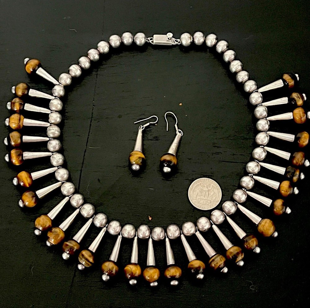 STUNNING! TAXCO NECKLACE STERLING SILVER SILVER SET!