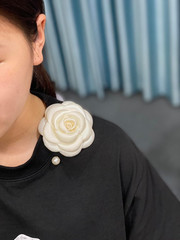 Silk Rose Flower Pin Brooch by – COLOURFUL Floral Brooch Pin, Handmade Gift Ide