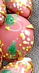 Vtg. Murano FIORATO Glass Pink Cabochon Brooch Hard to find Unusual