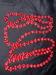 vintage satin thread-wrapped beaded necklaces lot of 2