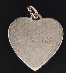 WELLS Sterling MONOGRAM LOVE Charm Pendant Linda 1968 Vintage