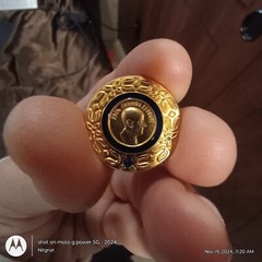 Gold w/ Real Sapphire Pushback Pin