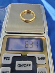 Original 22 KARAT SOLID GOLD Deco Wedding Band Size 7 Anniversary Ring 6.31 Gram