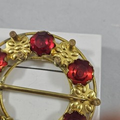 Big Latvia Brooch Sakta Tautas Terps Latvija Dress Red Stones Medieval Viking