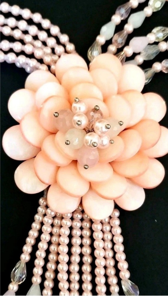 Joan Rivers RETIRED “Starlet Style” Floral Lariat in Pink