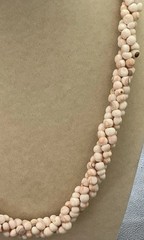 Petite Sea Shell Snail Shell Strung Necklace Vintage Costume Jewelry Beachy Luau