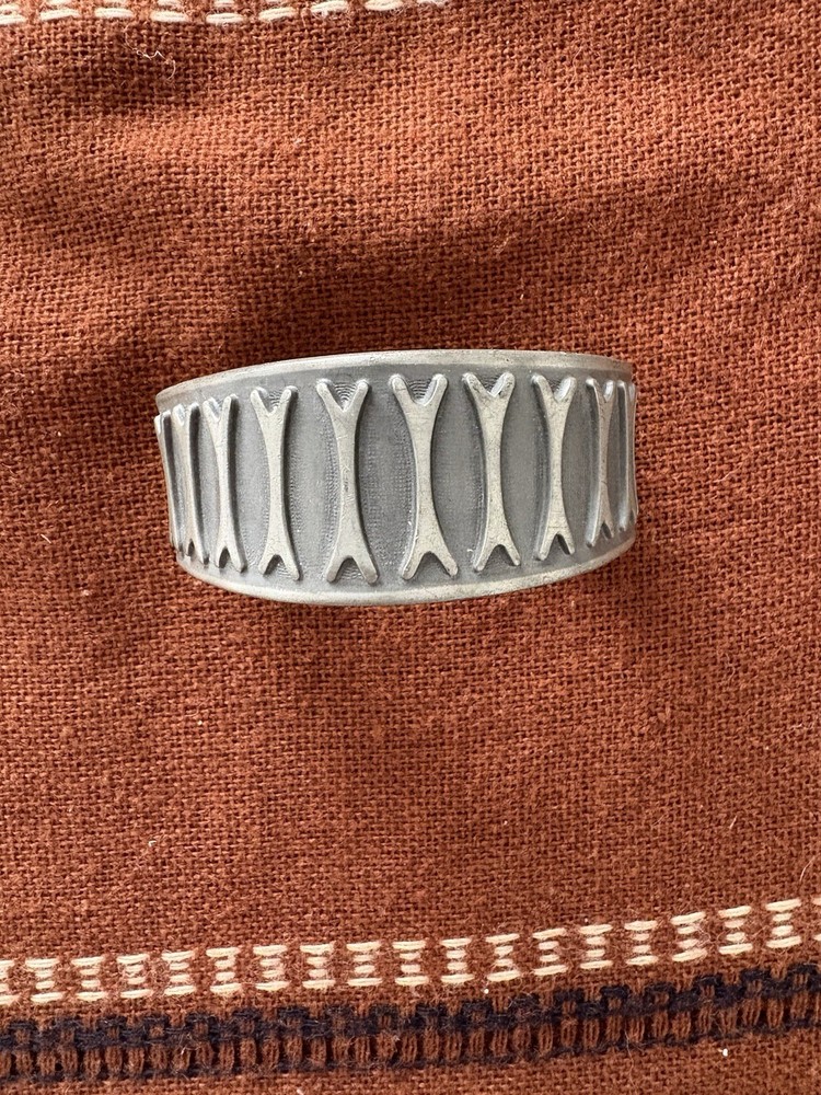 Vintage Pewter Norway Cuff Bracelet BM – Brodrene Mylius – Mid Century Nordic