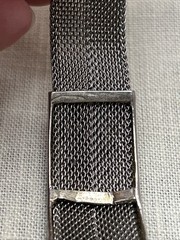 Vintage Square Marcasite Mesh Band Bracelet Magnetic Clasp 7″