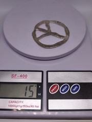 Large Vintage Peace Sign Pendant Silver Tone Hammered Metal Hippie Boho Festival