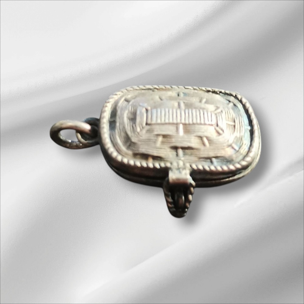 Antique Silver Egyptian Moses Basket Pendant