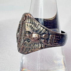 WW2 Sterling Silver Military Signet Ring 15.2 Grams Size 8.75 FD Sterling