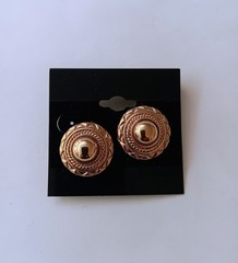 Vintage Nadri Goldtone Earrings Pierced 7/8 Inch