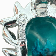 Vtg Sarah Coventry Holiday Ice Earrings Emerald Green Rhinestone Clip-On 1960s