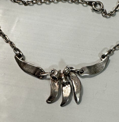 Silver Tone Necklace Minimalism Goth Whymsigoth Grunge Punk Boho Chic Artisan