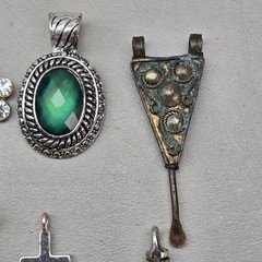 Vintage Pendant Lot 12 Pieces Mixed Styles Modern Rustic Glass Crystal Florenza