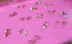 Vintage Children’s Goldtone Clip On Earrings (14 Pairs)