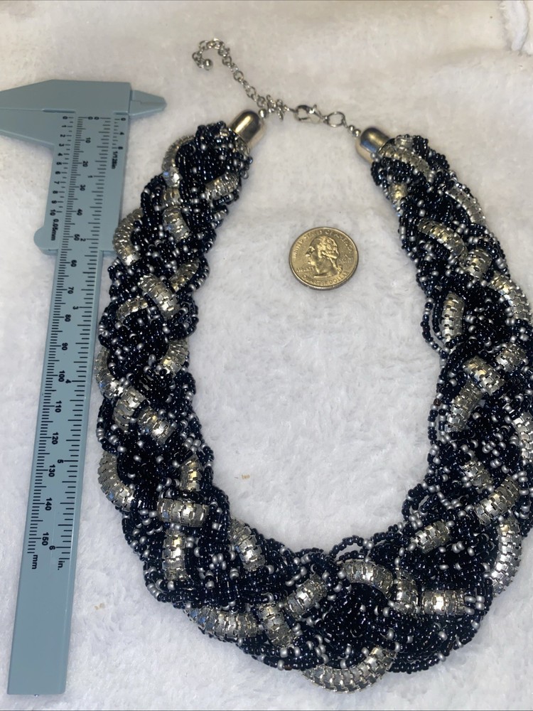Vintage Beaded Estate Necklace 15” Good Condition See Photos for Details