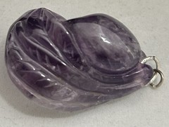 Beautiful Vintage Amethyst Carved Pendant