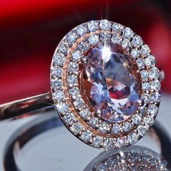 Effy 14k rose gold ring 2.15ct morganite diamond size 7 vintage 4.75gr N3040C