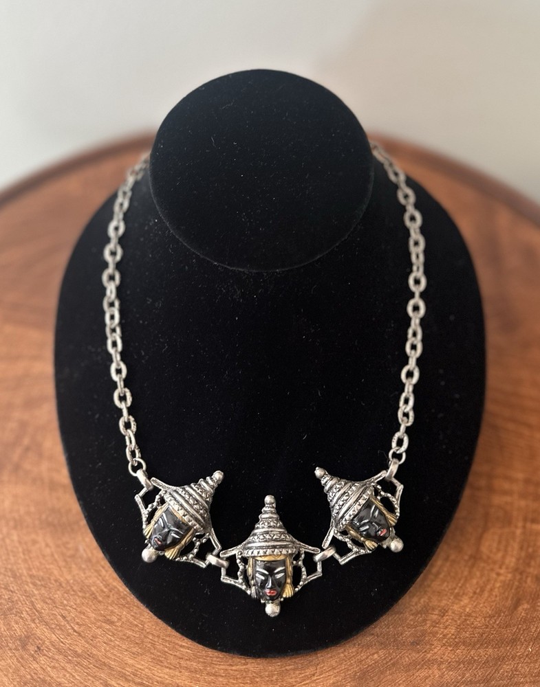 Vintage Selro Selini Blackmoor Asian Princess Necklace