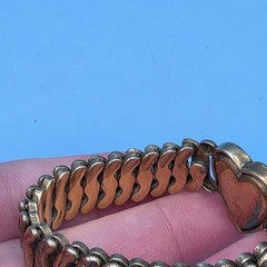 VTG LaMode Sweetheart Heart Expansion Bracelet Precious Metal Gold Filled 1940’s