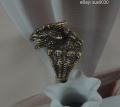 Solid Brass Fierce Dragon Claw Ring 21MM