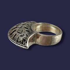 Vintage Boho Style Sterling Silver Statement Ring Size 9.75 20g
