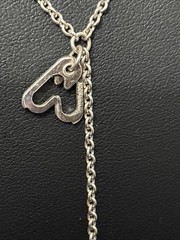 Vintage Sterling Silver Y Necklace Charm Holder Chain Casual Signed 8gram 26”