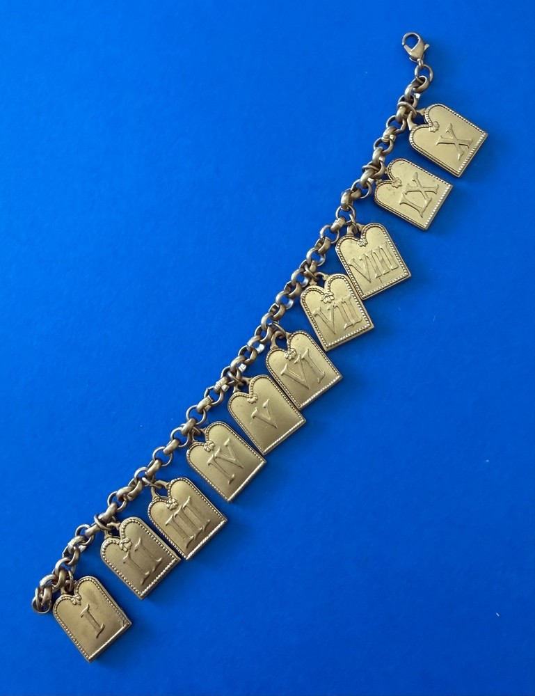 I am Edgar berebi and this my Never Worn 10 commandments Bracelet 1996