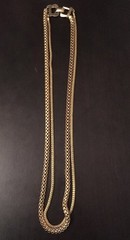 Gold Tone Collar Double Chain -21 “