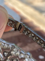 Art Deco 950 Platinum Marquise Diamond Bracelet