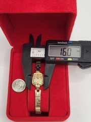 SWISS [N. MINT] 16mm OMEGA Gold Plated 17 JEWELS WORKING WIND UP WATCH Vintage