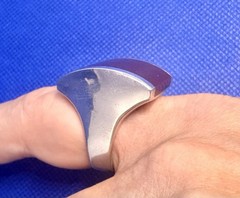 R05 Vintage 1950-1970s Carnelian 925 Silver RING Size 11