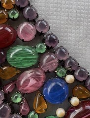 RARE JULIANA DELIZZA & ELSTER BOOK Bib Bracelet PIECE Rhinestone Parure Set Read