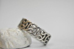 Celtic Rope ring size 5.50 braided pinky band sterling silver biker women girls