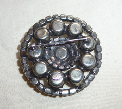 vtg Kramer NY USA Costume Jewelry Clear Rhinestone Flower Pin Brooch