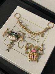 LATR 2GO Interchangeable Charm Bracelet (Glamour Puss & RARE Ladybug) 7.5”
