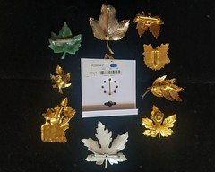 Vtg lot Brooch Pins Autumn Leaves Costume Jewelry Avon BSK KC Kohl’s carded FALL
