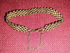 Vintage gold filled chain bracelet oval link, 7.5″ 20g unmarked *read