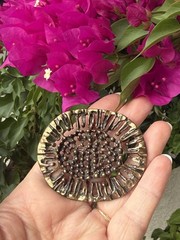 VTG Brutalist David Andersen Norway Bronse INV UNN Tangerud Pendant Brooch Pin