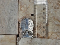 RARE Vintage c.1960 Sterling Silver Modernist Abbott Gotshall OWL Brooch Pin