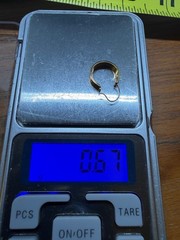 Vintage Solid 14kt Gold Earwire Gold Filled Hoop Earrings 1.34g NOS